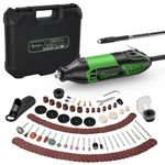 Ginour Power Rotary Tool Kit 200W, 132pcs Rotary Multi Tool Mini Electric Sander/Drill Set with Keyless Chuck and Flex Shaft for DIY Craft, Engraving, Cutting, Sanding, Polishing
