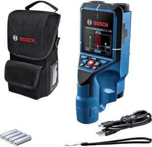 Bosch Professional Wall Scanner D-tect 200 C (Detection of (Non-) Live Cables, Metal, Plastic Pipes, Wooden Studs and Cavities, USB-C™ Cable, 4X AA Batteries, Protective Bag)
