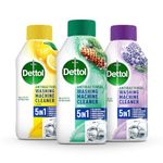 Dettol Washing Machine Cleaner, Multipack, Lavender 250ml, Lemon 250ml, Original 250ml, Total 750ml, Antibacterial Washing Machine Cleaner, Lasting Freshness, Disinfectant, Laundry