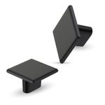 LAPO 6 Piece Drawer Knobs for Kitchen– Door Knob for Cabinets, Cupboards & Dressers (Material-Zinc, Black Finish)