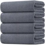 HOMEXCEL Waffle Bath Towels Set 4 P