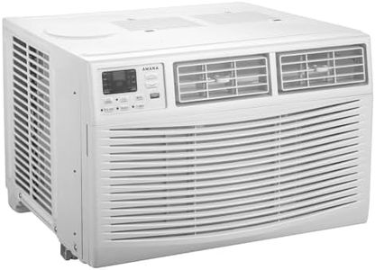 Amana 18,000 BTU Window Air Conditioner, 230V, Window AC for Rooms up to 1,000 Sq.Ft with Remote Control, 24H Timer, 3-Speeds, Auto-Restart, and Digital Display, White