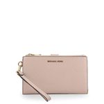 Michael Kors Women Adele Leather Smartphone Wristlet (Soft Pink)