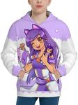 MYGFDO Hoodie Sweatshirt for Girls Classic Casual Soft Hoodie Teen Fashion Style Game Cartoon Pattern, Blue, Medium