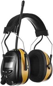 PROTEAR Safety Ear Headphones With Radio,Digital AM/FM Hearing Protection Headphones with MP3 Compatible - Adjustable NRR 25dB Noise Reduction Safety Ear Muffs for Working Lawn Mowing Construction
