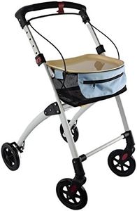 Days Breeze Indoor Rollator, 4 Wheeled, Includes Basket and Tray, Mobility Aid, Assisted Walking Device for Low Mobility Users, Lightweight, Green