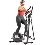 Sunny Health & Fitness Magnetic Elliptical Machine with LCD Performance Monitor, Pulse Sensor, Floor Stabilizers, Low-Impact, Full Body Workout and Bluetooth with Exclusive SunnyFit App - SF-E321003