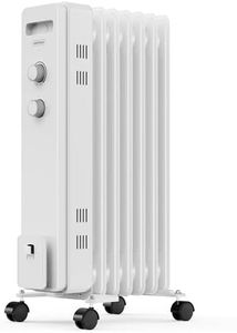 VonHaus Oil Filled Radiator 7 Fin – Oil Heater Portable Electric Free Standing 1500W for Home, Office, Any Room – Adjustable Thermostat, 3 Heat Settings, 4x Wheels, 1.5m Power Cable – 2 Year Warranty