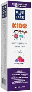 Kiss My Face Kids Toothpaste – Fluoride Free, Natural Berry Flavor, Gentle Cleaning for Children’s Teeth & Gums – Vegan, Sugar Free, SLS Free, No Artificial Colors or Flavors, with Xylitol – 4 oz