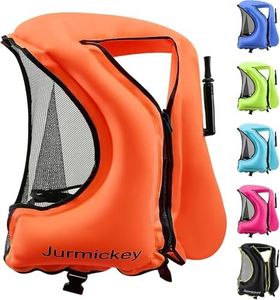 Snorkel Vest for Adults, Inflatable Snorkeling Vest for Men & Women, Portable Swim Jacket & Buoyancy Vest for Snorkeling, Swimming, Kayaking, Boating