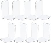 8 Pcs Book Ends Clear Bookends Acry