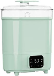 YOPOWER Baby Bottle Sterilizer, Electric Steam Bottle Steriliser and Dryer, 4-in-1 Baby Bottle Steriliser with LED Touch Screen, Green