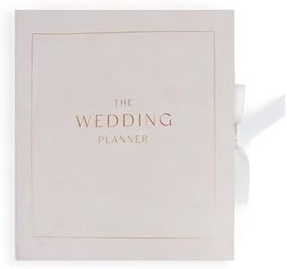 Myga Luxurious Wedding Planner - Ultimate UK Wedding Planner Book Organiser Notebook for Bride & Groom to Plan Guest List, Budget, Venue, Dress Code, Contacts, Notes & Details - 144 Pages, Pearl White