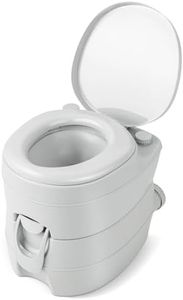 COSTWAY 20L Portable Camping Toilet, Outdoor Flushing Toilet with Pump Flush, Leak-Proof Seat & Removable Tank, Emergency Porta Potty for Hiking Caravan