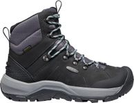 KEEN Women's Revel 4 Mid Height Waterproof Polar Snow Boot, Black/Harbor Gray, 8 M (Medium) US