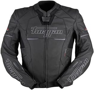 Furygan Men's Nitros-Radical Sporty Motorbike Leather Jacket AAA Certified-D3O Abrasion Resistant-Removable Thermal Liner-Protection, Black-White, XXL