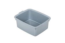 Addis 518457 Eco Made from 100% Plastic Extra Large Rectangular Washing Up Bowl, 12 Litre, Recycled Light Grey, 42 x 33 x 16.5cm