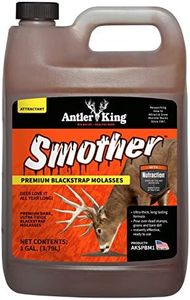 Antler King Smother Year-Long Deer Attractant | Premium Dark Ultra-Thick Blackstrap Molasses, No Mixing Needed | Case of Two 1 Gallon Jugs
