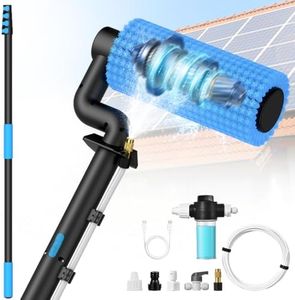 Purivanta Electric Solar Panel Cleaning Brush, 20FT Pole, 2 Rotating Speed