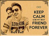 Incredible Gifts India Friendship Day Personalized Wooden Gift for Best Friend (Brown, 9x7 inch)