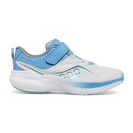 Saucony Kids Girls Kinvara 14 A/C Running Shoe, Grey/Blue, 2 M US