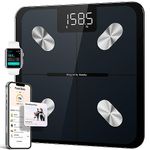 Etekcity Body Fat Scale Smart BMI Scale, Smart Weighing Scale , Bluetooth Electronic Body Analyzer Machine, Accurate Machine, 400lb Black ESF-551