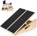 Yarlung Slant Board for Calf Stretch, Adjustable Incline Board 5 Angles Portable Wooden Stretch Board for Knees Ankle Leg Heel, 16x12 Inches