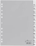 Durable 641010 File Dividers made of PP Blank Tabs for A4 12 Sheets Grey