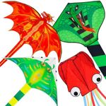 4 Pack Kites - Large Fire Dragon Ki