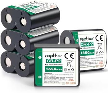 rapthor CR-P2 6V 1650mAh Lithium Photo Battery, 5 Pack CRP2 223A Replacement for DL223A, EL223AP, 2CR-P2, Cameras, Flash Units, Rangefinders, Motion Sensor Faucets and Security Devices
