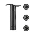 Le Creuset Plastic Wine Pump with 3 stoppers, WA 137, Matte Black, 49200000008200