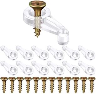 100 Sets Glass Panel Clips with Screws, Window and Cabinet Door Holders (Clear and Gold)