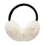 ZLYC Womens Girls Winter Fashion Adjustable Faux Fur EarMuffs Ear Warmers (Furry White)