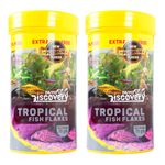 Taiyo Pluss Discovery Premium Tropical Flakes Fish Food, 55G (50 G + Extra 10% Free) (Pack Of 2) - All Life Stages