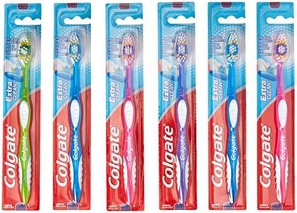 Colgate Extra Clean Toothbrush Full Head Firm #40, Brushes Hard (Pack of 6)