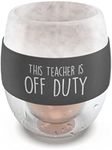 GALVANOX Teacher Appreciation Freezer Stemless Wine Glass Gift for Teacher Off Duty Frozen Wall Insulated Chiller Cup for Ice-Cold Drinks (Gift for Christmas/Birthday/End of Year)