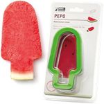 Monkey Business Pepo Watermelon Popsicle Cutter Mold, Stainless Steel Watermelon Slicer, Fun Popsicle Shape Sandwich, and Cookie Cutter for Fruits