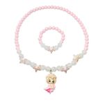 El Regalo Girls Safe & Soft Star Beads Necklace & Bracelet Jewellery Set (Multicolour)