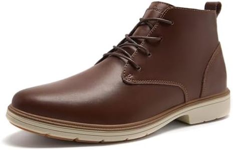 Men's Orthopedic Business Leather Dress Shoes: Soft Arch Support Flat Feet Plantar Fasciitis Pain Relief Work Oxfords, Comfortable Casual Leisure Wedding Dating Ankle Boots Dark Brown Size 11.5