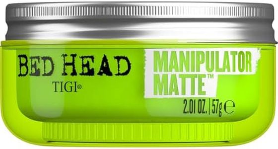 Bed Head by TIGI Manipulator Matte Hair Wax Paste, Strong Hold Styling Paste for Short to Medium Hair, Matte Finish with Texture & Definition, Tropical Scent, 57g
