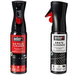 Weber Q and Pulse BBQ Cleaner Spray | Biodegradable Cleaner | 300ml (17874) & Grill Grate Cleaner Spray | Biodegradable BBQ Cleaner | Weber Barbecue Accessories | 300ml (17875)