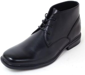 Alpine Swiss Mens Black Leather Lined Dressy Ankle Boots 12 M US