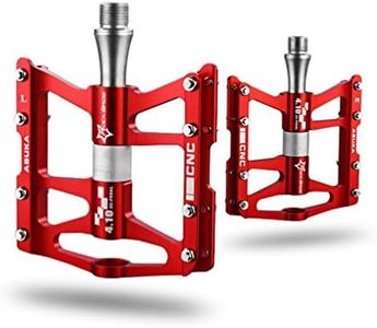 ROCKBROS Pédales de Vélo, Pédales Vélo Route en Aluminium 9/16”, Pédales Plates VTT Ultraléger avec Clous Antidérapantes, Plateforme de Vélo 4 Roulements Scellés pour Vélo Route VTT VTC BMX E-Bike