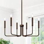 6-Light Farmhouse Chandelier for Di