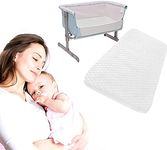 ITRAT® Next2Me Chicco Baby Bedside Crib Foam Mattress |Compatible With Next To Me Sleeping Toddler Infants Cot Mattresses | Hypoallergenic & Quilted | Breathable Washable Cover (83 x 50 x 5 cm)