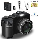 Digital Camera,4K 48MP 18X Digital Zoom Autofocus Vlogging Camera with 32G Memory Card 2 Batteries,Cameras for Photography Camcorder for YouTube