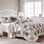 Greenland Home Quilt Set, Cotton, Multicolor, 4-Piece Twin/XL