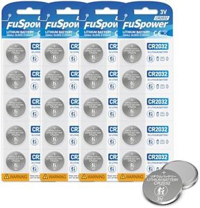 Fuspower cr2032 CR 2032 Batteries CR2032 Lithium 3V Coin Battery CR 2032 Battery for Key Fob, AirTag, Flameless Candles, Scale(4Card/Pack of 20)