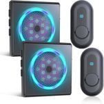 CallToU Hearing Impaired Doorbell with Strobe Light, 1000ft Long Range Wireless Door Bell, IPX5 Waterproof Button, 5 Adjustable Volume, Dual Sensory Alerts for Elderly/Seniors/Visually Impaired
