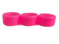 Pack of 3 Hot Pink 18mm Multi Coloured Vape Bands Protective Atomizer RBA RTA RDA Or Battery Fits Most Tanks Silicone FIT KANGER eGO